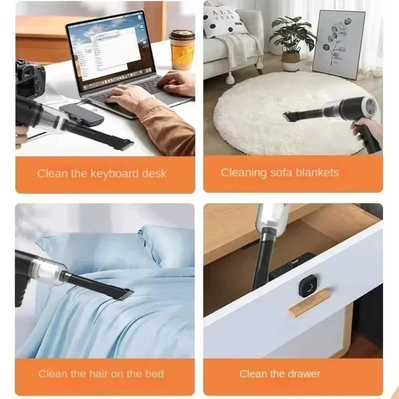 Car Vacuum Cleaner 2900000 Pa 4 In1 Powerful Clean Machine Wireless Blowing Suction Portable Vacuum Cleaner Household 2026