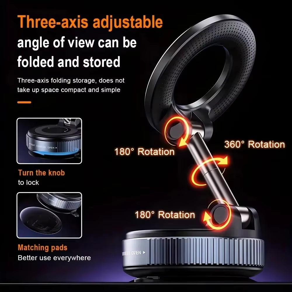Lenovo CAR Phone Magnetic Stand Multi-Functional Vacuum Adsorption Stretching and Folding 360° Rotate Navigation Stand